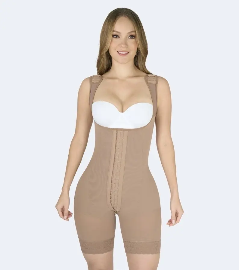 QBANO NOVA Faja 100% Colombiana Shapewear Full Body Ref 11039 - High Compression Adjustable Padded Girdle for Women's Wear Seamless Faja Butt Fit