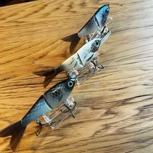 5” Square Bill 2.5” Swimbaits - Blue and Gray Design, Ideal for Fishing, Versatile for Various Water Conditions