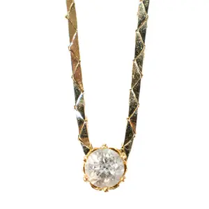 Pre-owned Dior Metal Bag Accessories Gold Necklace D26022581