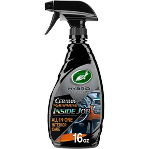 Turtle Wax Hybrid Solutions Inside Job, All Purpose Ceramic Interior Car Cleaner and Protectant, Cleans, Deodorizes and Protects Leather Car Seats, Vinyl, Rubber, and Plastic, 16 fl oz (Pack of 1)