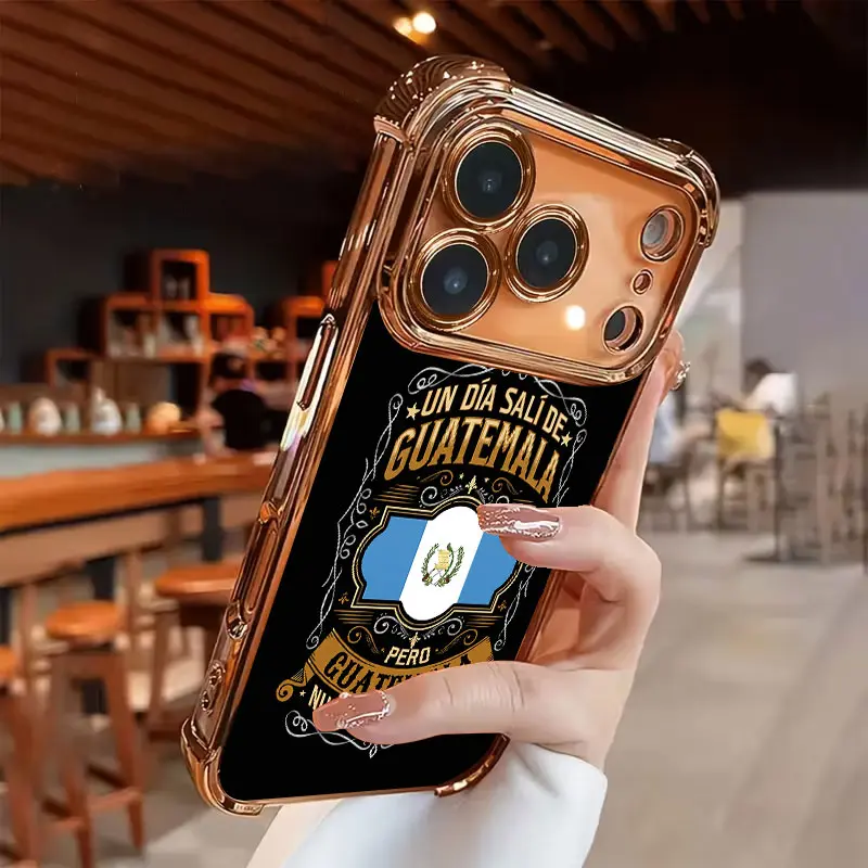 Aesthetic Electroplated TPU Cellphone Case - Transparent Soft Casing, Shockproof Anti-Fall Corners, Protection Cover, Cellphone Accessories for iPhone 11 Pro Max, 12-17 Pro Max, Casual Daily Use