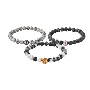 Beaded Basketball Charm Bracelets