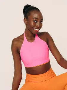 Women's Reversible Halter Top - Neon Pink
