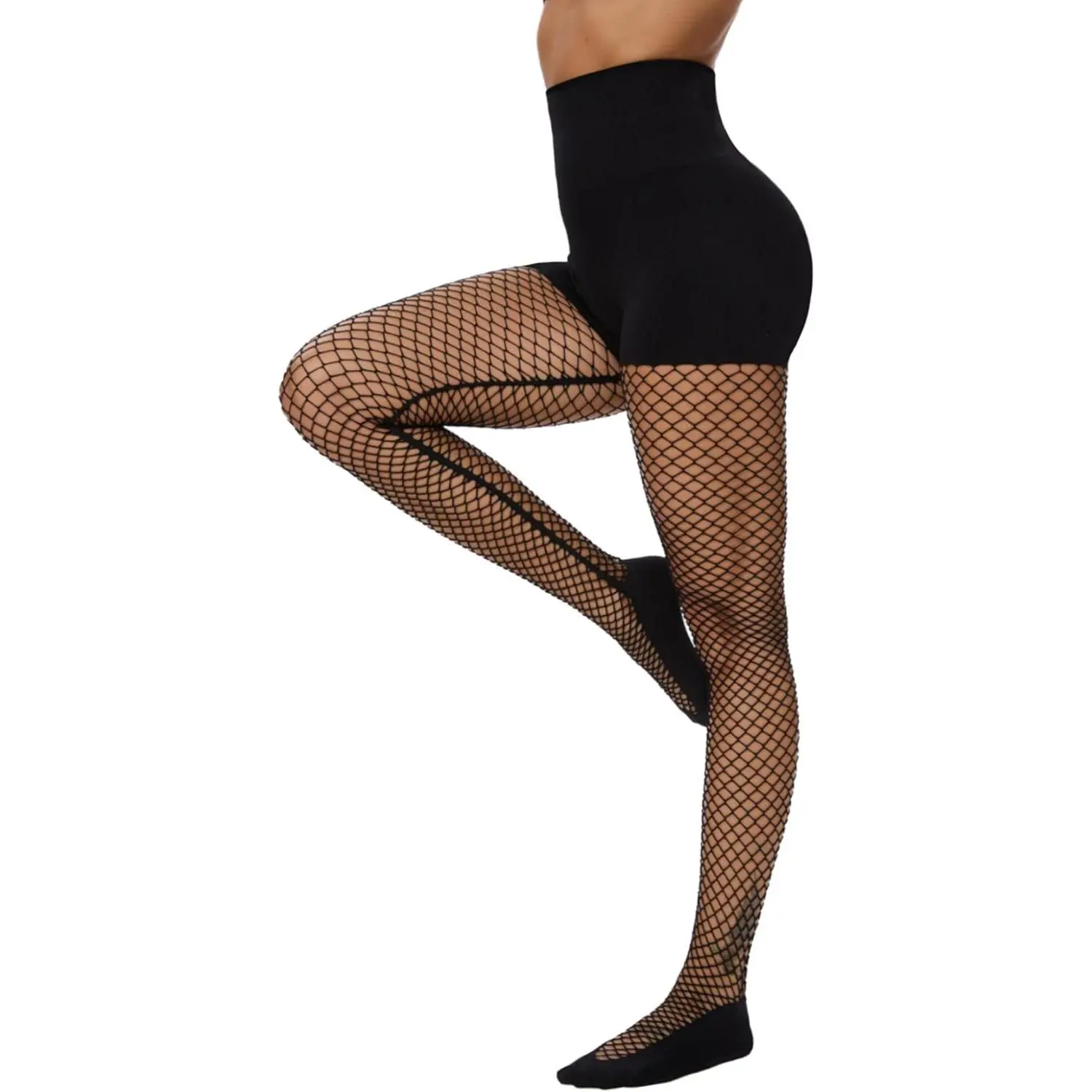 Shapewear Leggings for Under Dresses, Tummy Control High Waist Thigh Slimmer  Pants, Fishnet Pantyhose