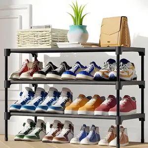 4-Tier Shoe Rack, Shoe Organizer for Entryway and Front Door, Sturdy Closet Shoe Storage, 27.56x17.7x11.8" Shoes rack storage Multi-tier Shelf Room 11
