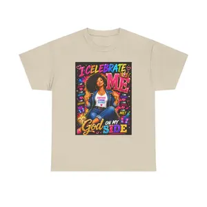 Women's "I Celebrate Me" Basic Casual Short-Sleeve Round-Neck T-Shirt, Ladies' Everyday Top