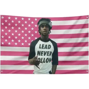AETHVCD Tapestry Chief Star Keef Tapestry Pink America Funny Cameron Flag Poster for College Dorm Decor, Room Decor Merch Gift Retro Game Day Heated