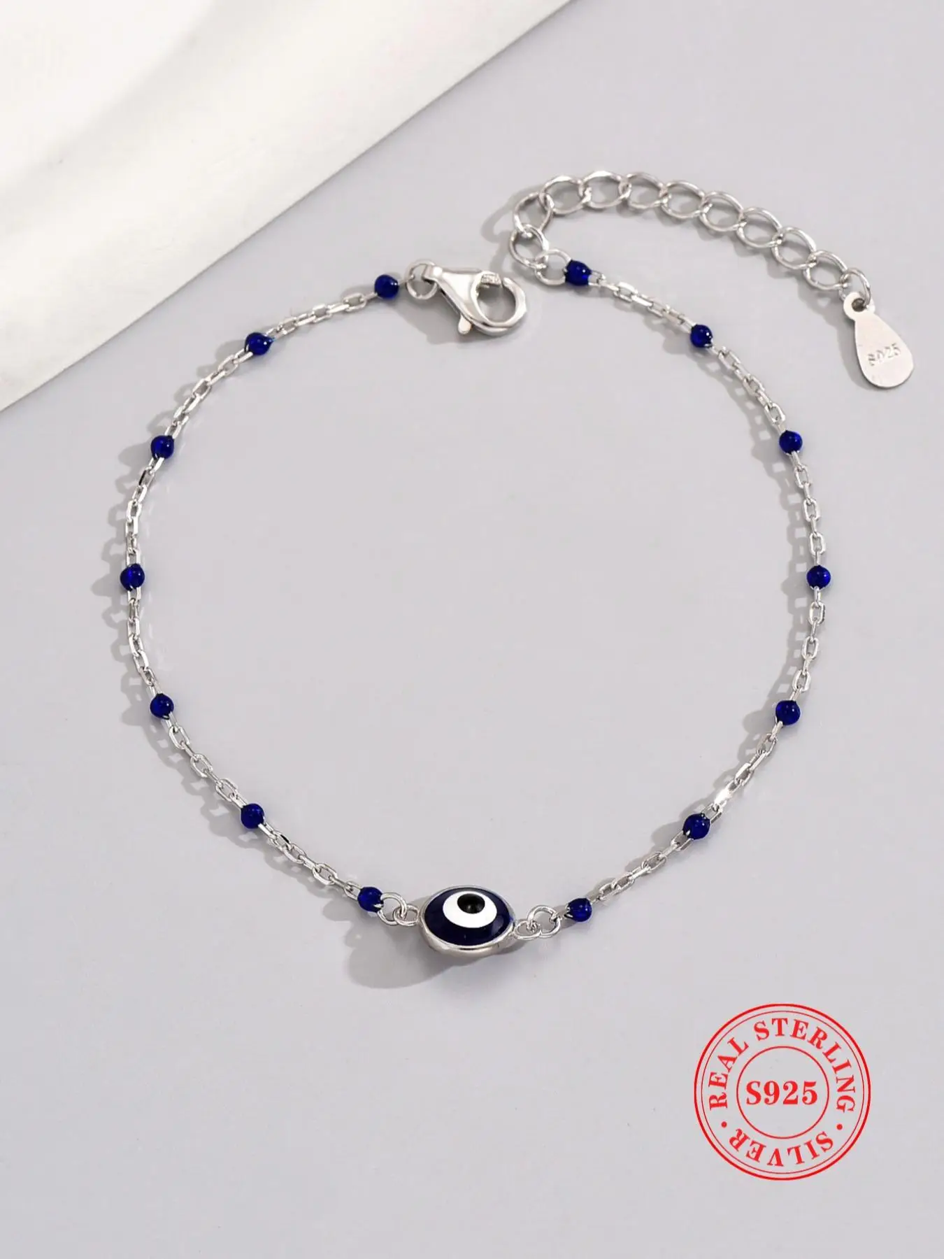 925 Sterling Silver Evil Eye Design Bracelet, Fashionable Jewelry for Women & Girls, Trendy All-match & Exquisite Jewelry for Birthday Gift