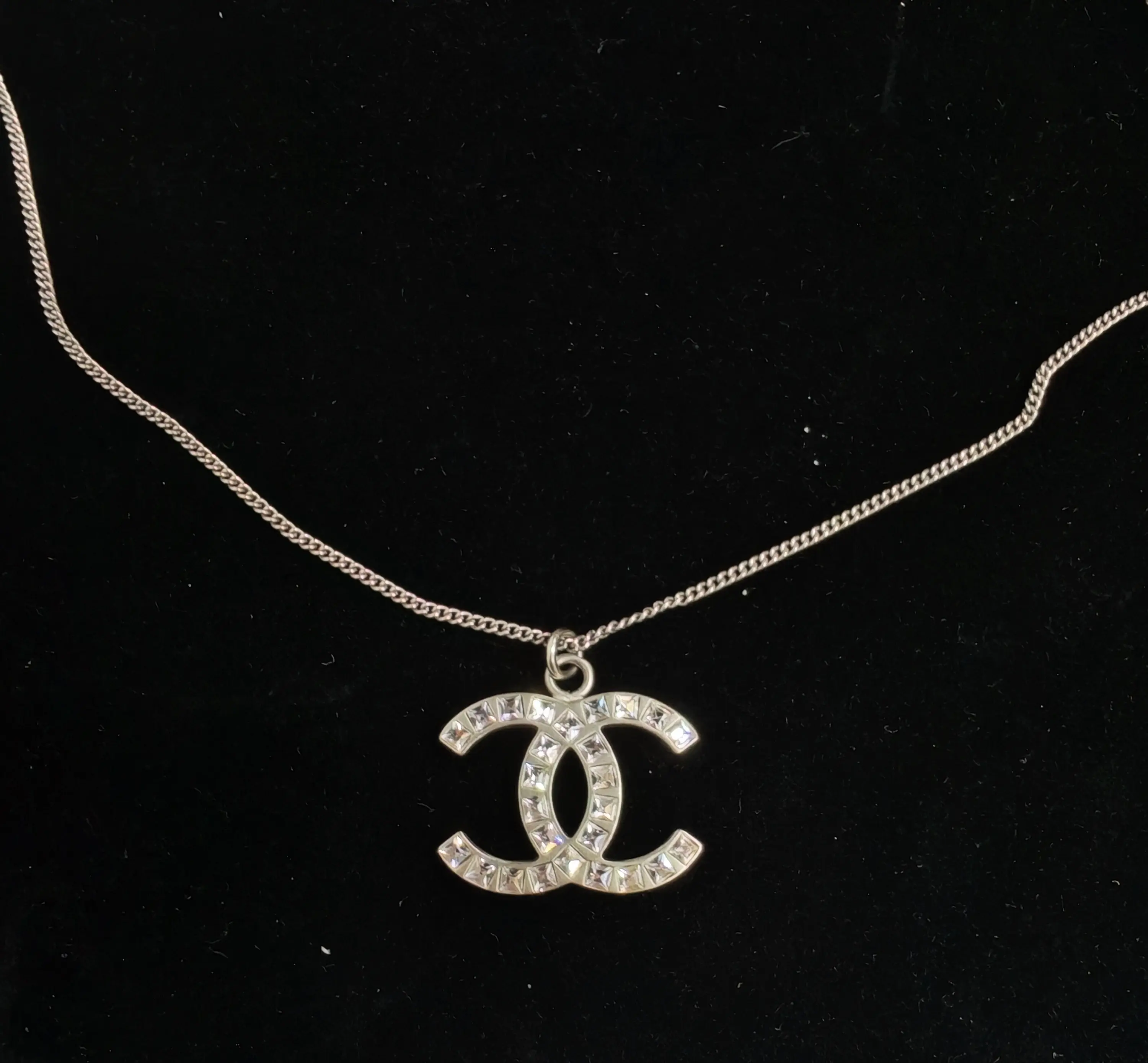 Pre-owned Chanel Double C Diamond Necklace（SZS 03898 ）