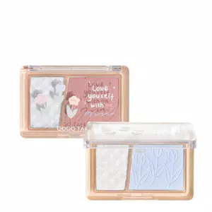 Rumilife 3-in-1 Blush Highlighter Contour Palette – Korean Makeup, Natural Glow, Long-Lasting Color