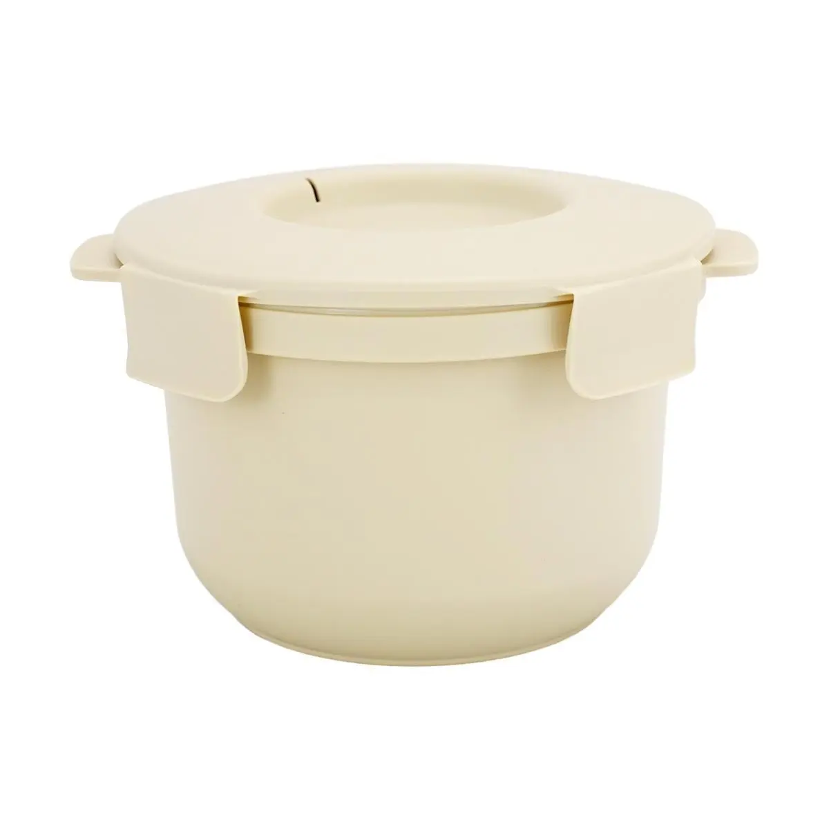 CALOBOWL Low Carb Rice Cooker for Microwave - Sugar Reducing Cookware, Separates Rice & Water, Beige, 20x12.5cm - Up to 45.4% Carb Reduction