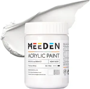 MEEDEN Titanium White Acrylic Paint: 300ml/ 10oz Heavy Body Gloss Acrylic Paint - Thick Art Paints for Professional Artists Painting on Canvas