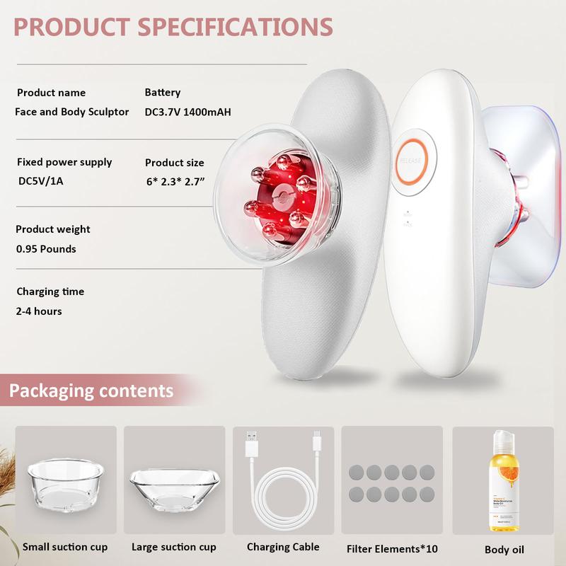 Massager with Vitamin C Oil for Complete At-Home Body Care Experience 3-in-1 Technology & Hydration Benefits