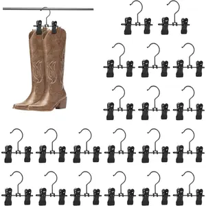 20 Pack Space Saving Boot Hangers and Hanging Clips - Heavy Duty Portable Laundry Hooks for Closet Organization - Multi-Purpose Hanger for Boots Hats and Pants