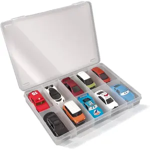 Hot Wheels Tomica Car Organizers and Transparent Storage Carrying Box Max 10 cars Capacity Display case Japan made durable and safe (Box only)