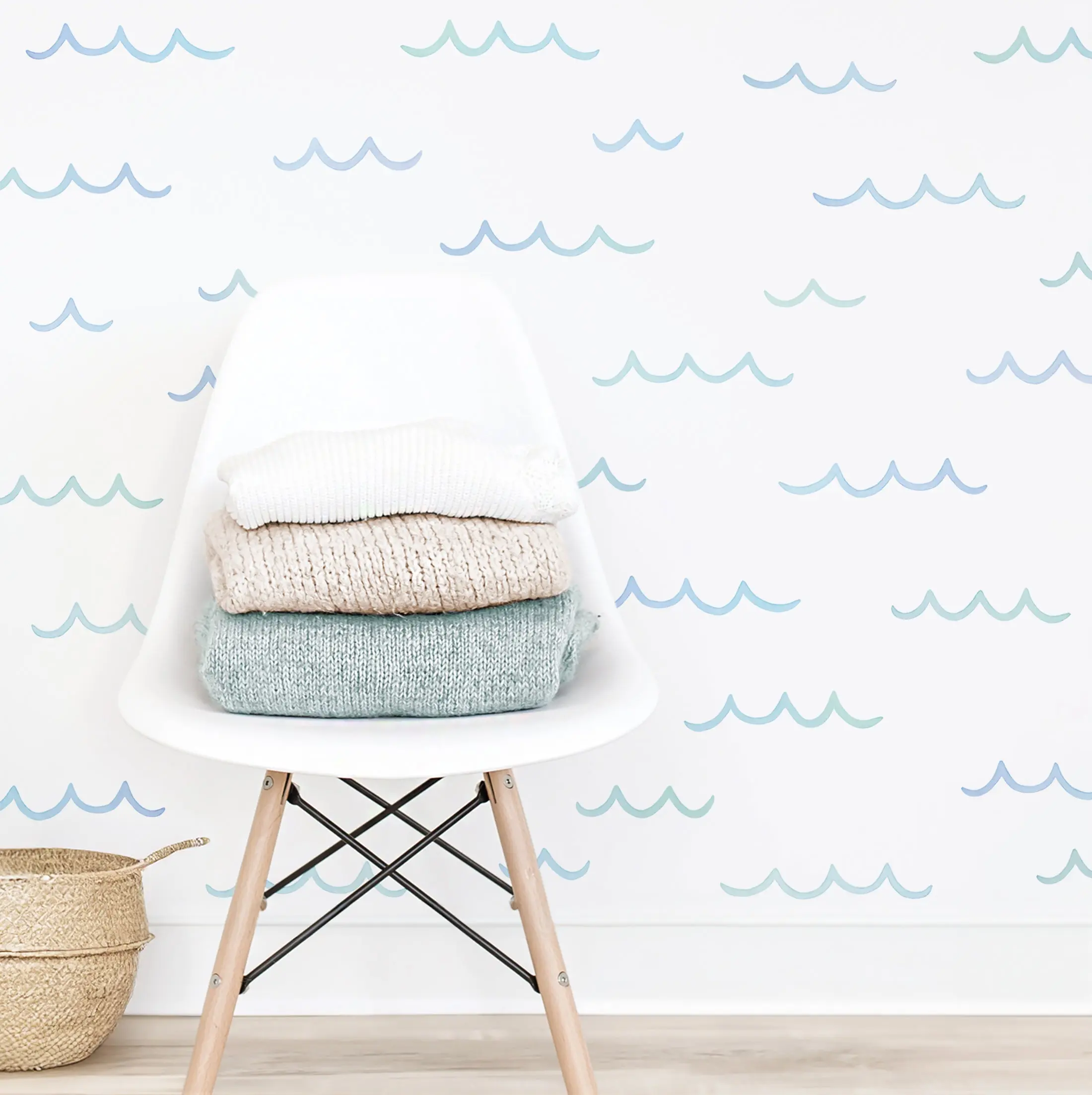 Wave Wall Decals - Removable & Reusable Fabric Wall Stickers