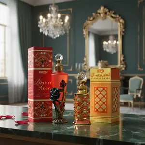 Tonfly Desert Rose & Orange Essence Perfume Duo 2PCS Alcohol-Free, Elegant Floral Scent, Long-Lasting Fragrance Gift For Her