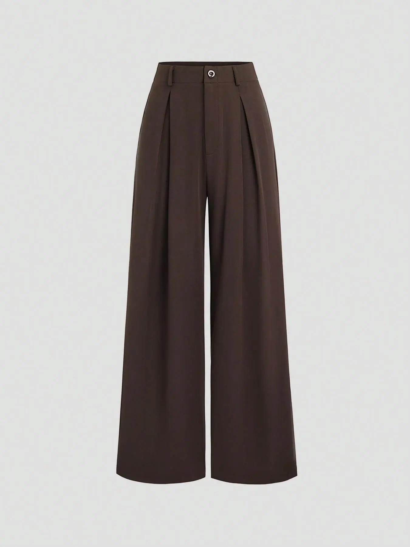 Women's Solid Color Wide Leg Pants, Loose Fitting Pants, Loose Legged Pants, Loose Palazzo Pants, Casual Comfy Trousers for Spring & Fall, Women's Bottoms for Daily Wear