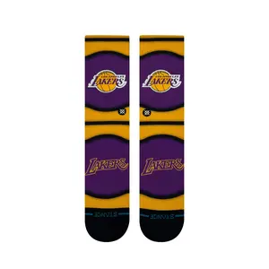 Stance NBA Mini Ball Hardwood Classics Poly Crew Socks - Los Angeles Lakers