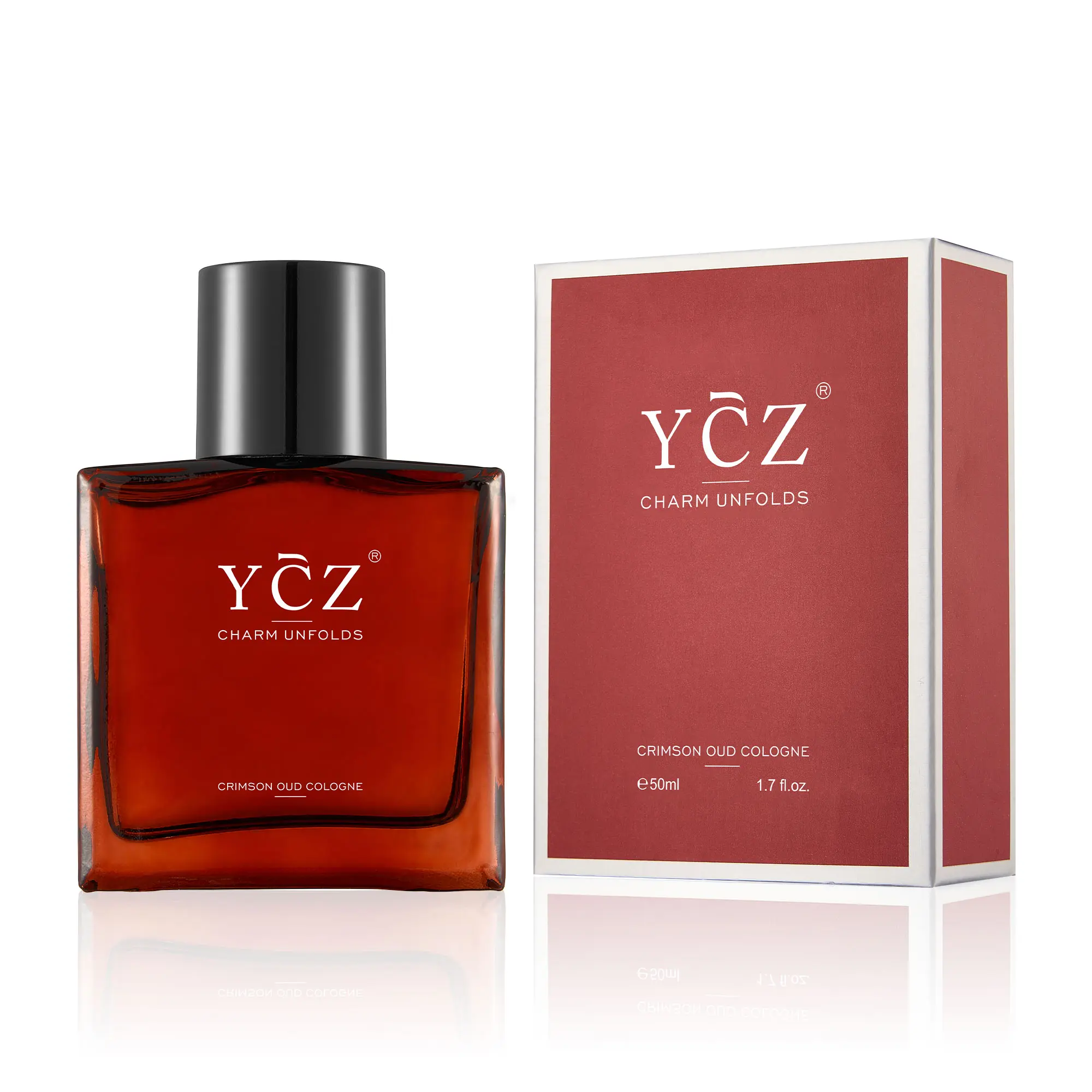 YCZ Crimson Oud Eau de Parfum 1.7oz | Spicy Oriental Fragrance, Calm, Grounding & Effortlessly Relaxed, Long-Lasting for Social and Everyday Wear, Inspired by the Quiet Confidence That Comes With Wisdom