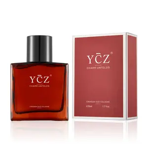 YCZ Crimson Oud Unisex Eau De Parfum, 50ml Premium Aromatic Woody Fragrance with Bergamot, Coconut, Amber, Bold Arabian Ocean Fresh Scent, Luxurious Summervibes Gift