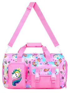 Cute Pink Unicorn Travel Bag – Spacious Carryall with Multiple Pockets, Lightweight for Dance Class, Camping & Weekend Getaways
