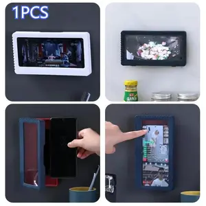 1pc Hands-free gadget for the kitchen Waterproof shower case for the bathroom Sealed protection for touch screen phone holder