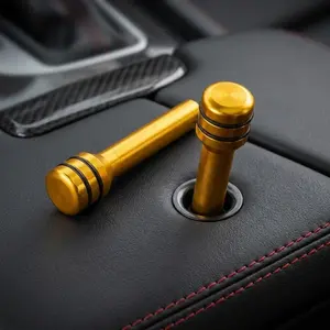 Aluminum Car Interior Door Lock Knob Cover for Gm trucks, Durable Anti-Slip Rotator Cap for Front & Rear Doors, Vehicle Maintenance Accessory