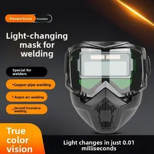 Head-mounted fully automatic variable light welding mask Anti-glare welder protective mask Removable split welding cap