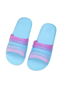 Gradient Stripe Outdoor Sandals, Non-Slip Soft Sole, Waterproof Easy Care, Ideal for Home Bathing and Outdoors, Summer Lazy Essential