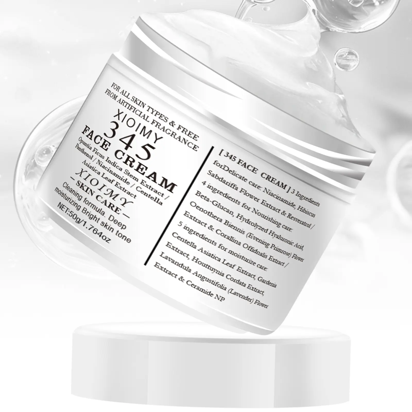 Daily Facial Moisturizer Cream, Face Cream, Deep Hydration, Moisturizing, Hydrating & Firming, Smooths Skin Texture, Suitable All Skin Types, Sensitive, Strong Moisture Retention, Niacinamide, Hyaluronic Acid, Glycerin