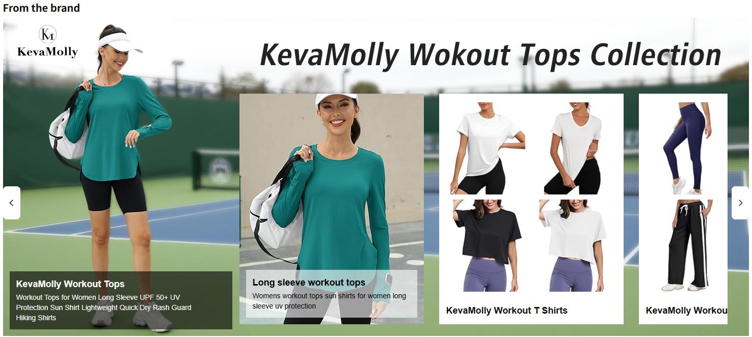 KevaMolly Workout Tops for Women Long Sleeve UPF 50+ UV Protection Sun Shirt Lightweight Quick Dry Rash Guard Hiking Shirts