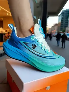 1 Pair Big Size Unisex Casual Running Shoes | Streetwear Style | Gradient Color Mesh + Durable Traction + Cushioned Midsole | For Daily Wear / Gym Workouts