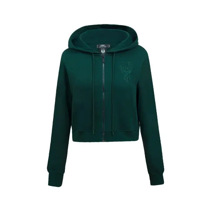 Women's Pro Standard Triple Tonal Milwaukee Bucks Full Zip Hooded Sweatshirt