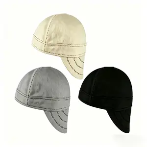 Cross-border Casual Breathable Pure Cotton Cycling Pirate Hat Heat Insulation Dustproof Anti-spatter Welding Safety Headgear for Versatile Use