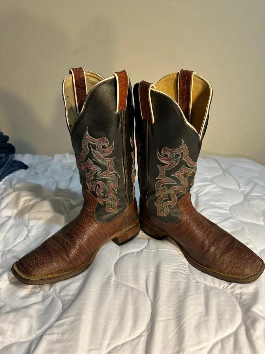 Boulet Cowboy girl Leather Boots Size 8C Women 10 Men’s Shoe Walking Shoes