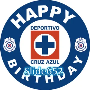 Edible sugar paper for cakes, cookies, and more.. (Cruz Azul)  8” or 20 images of 1.81” round