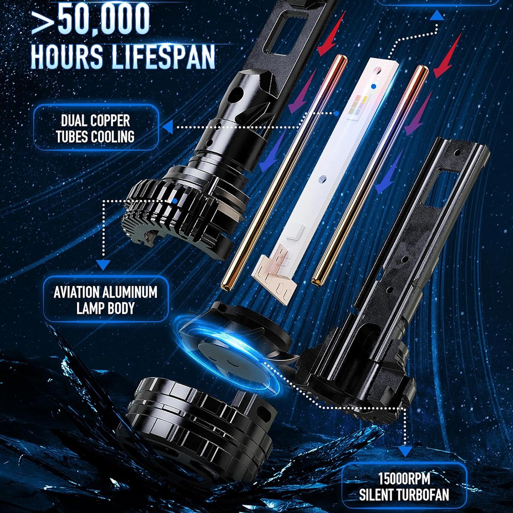 6pcs LED Headlight High/ Low Beam+Fog Light Bulbs Combo 9005+9006+H11 Fit for Toyota Corolla 2009-2013 6000K 26000LM