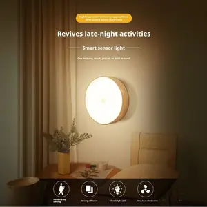 Three-Piece Rechargeable LED Motion Sensor Light, Smart Motion Sensor Light with Magnetic No-Drill Installation, USB Chargeable, LED Bulbs, Led Night Light, for Cabinet, Counter, Closet, Bathroom, Staircase, Corridor, Bedside