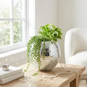 Disco Ball Hanging Planter