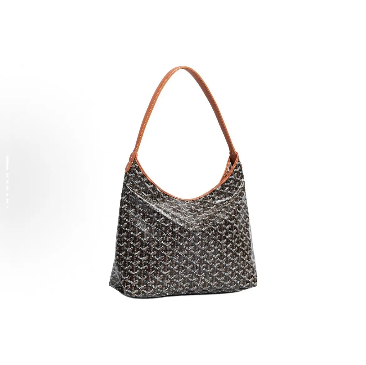 Pre-owned Goyard Bohème Hobo Underarm Bag, Classic Tan Goyardine Canvas 2600382