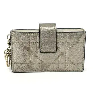 Pre-owned Dior Silver Card Holder 9cmN22873028