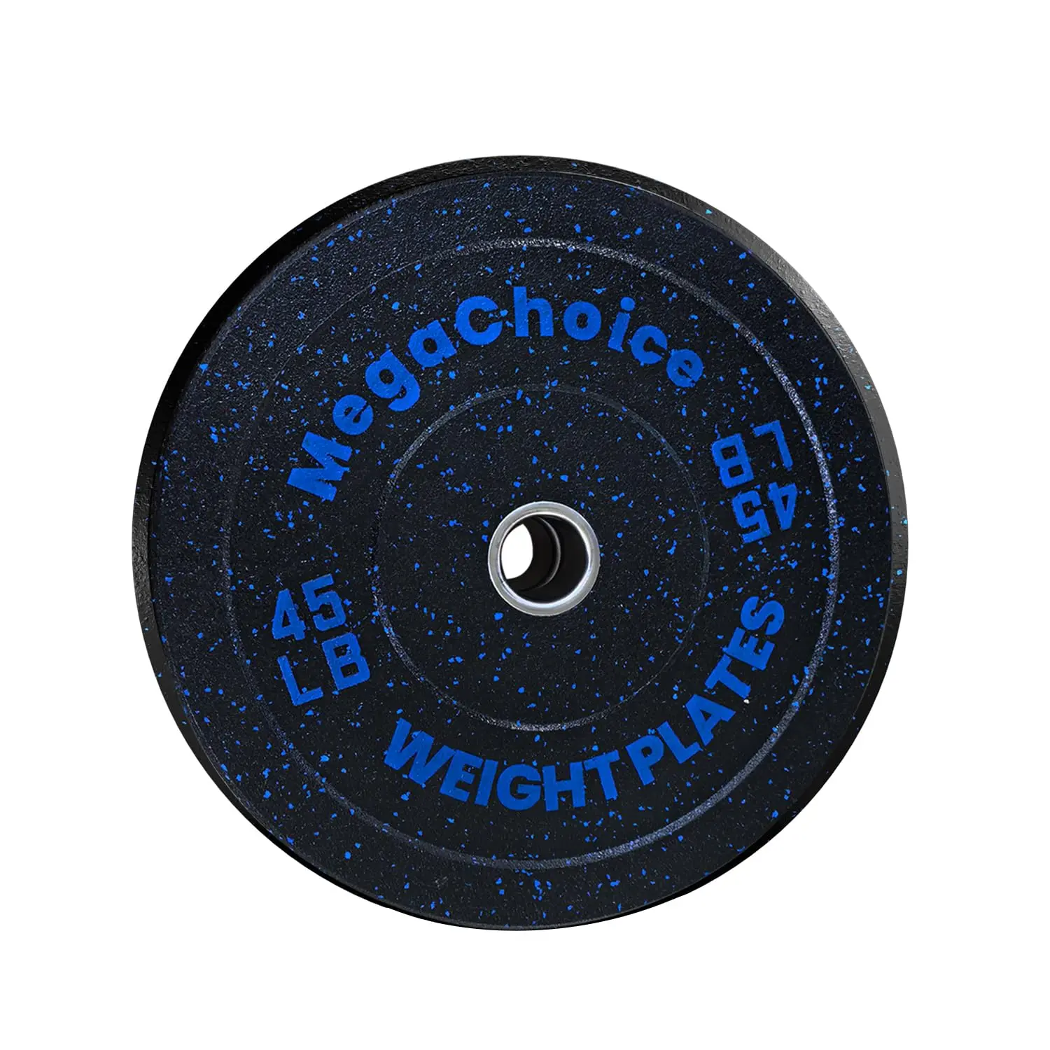 45 lbs Single Olympic Bumper Plate, Recycled Rubber Weighted Plates with 2-Inch Insert - Low Bounce Strength Training Equipment, 45 Lbs Plates
