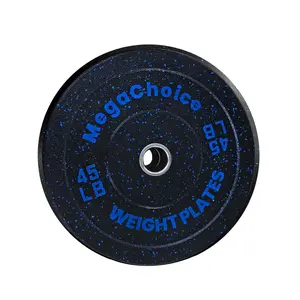 2" Bumper Plate, 45 Lb Single OlympicShock Absorbing Rubber Bumper, Durable Low-Bounce Weight Plates