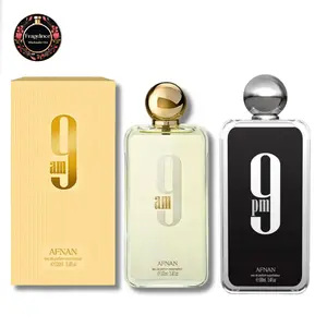 Afnan 9am & 9pm Combo Eau De Parfum 3.4FL.OZ Unisex Fragrance Musk Citrus Evening Morning Adults Wood Daily Wear