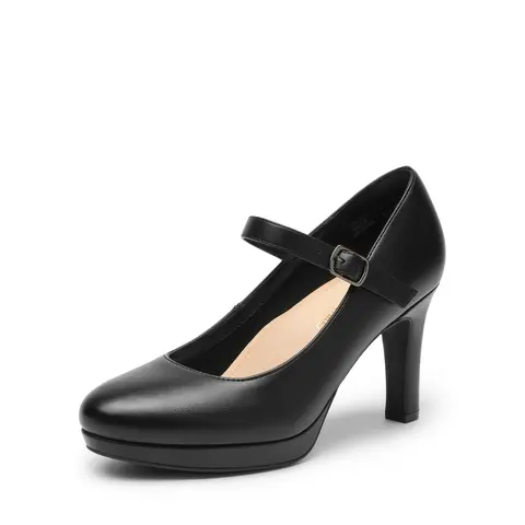Dream Pairs Women's Mary Janes Shoes - Classy Almond Toe Platform Heels, Comfortable Stiletto High Heels, Shoes for Women for Office & Night Out