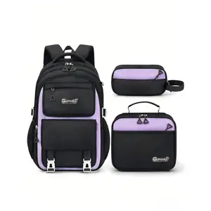 Girls' Backpack Set, 3pcs School Bag and Pencil Case, Adorable Travel Backpack for Teens, Perfect for Middle and High School Students, School Backpacks