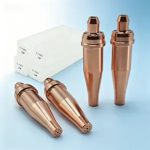 4 Pack Acetylene Cutting Torch Tips Size 0-3, Premium Heavy Duty Welding Nozzles for Straight & 90-Degree Torch Handles, Fits Standard Victor Style Cutting Torch, Reusable Oxygen-Acetylene Tips 0-1-101, 1-1-101, 2-1-101, 3-1-101
