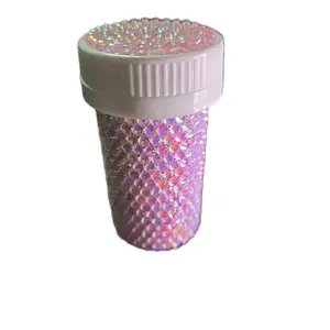 light pink bedazzled pill bottle