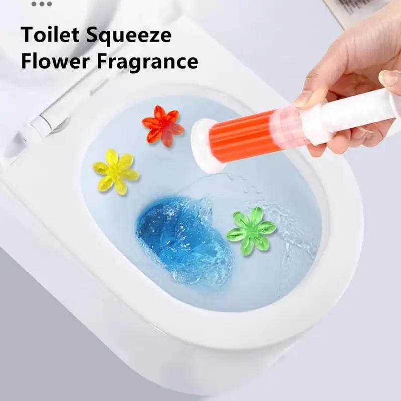 Toilet fresh floral gel seal, with 42 toilet cleaning gel and dispenser in 3 packages, lasting for three months, with random color